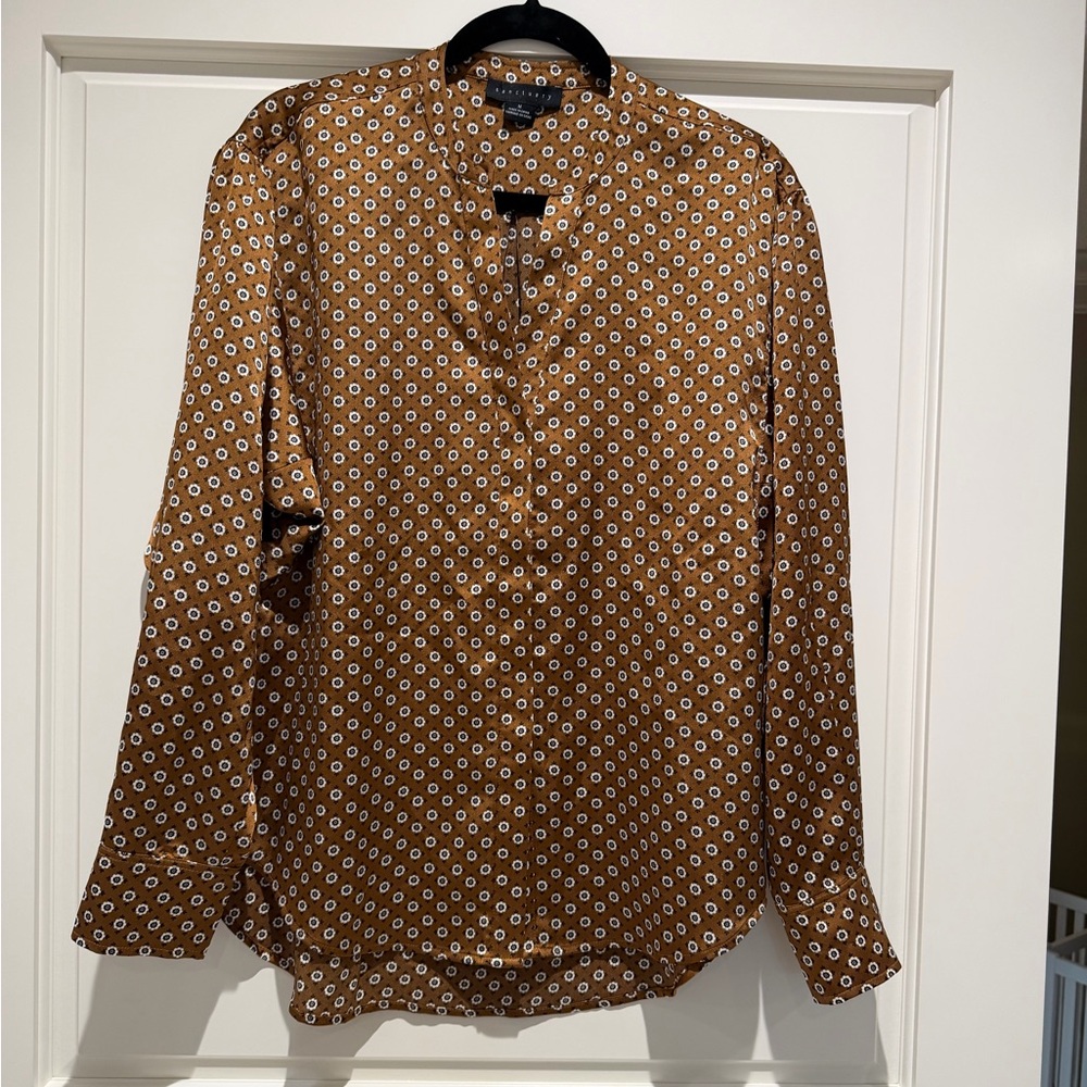 NWOT Sanctuary Geometric 3/4 Sleeve Blouse - Size M - Gorgeous!! Evereve 2024 - Picture 7 of 10